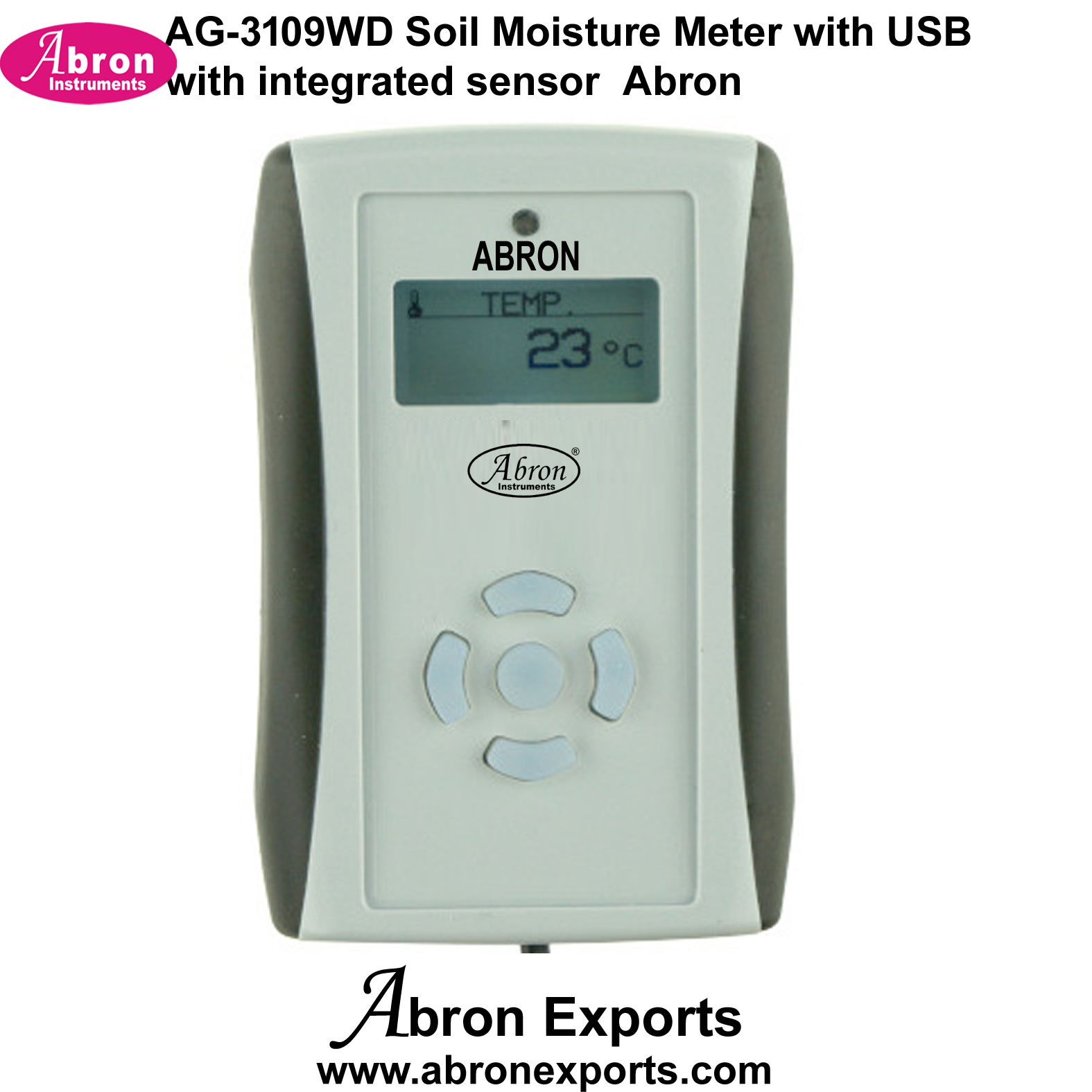 Soil Moisture Meter With USB With Integrated Sensor Temp Abron AG-3109WD 